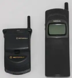 Two visions for the future of mobile phones: the Motorola StarTAC and the Nokia 8110
