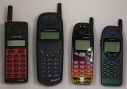 GSM phones 1997-8: Ericsson GA628, Motorola d160(Memphis), Nokia 5110 and Nokia 6110 GSM phones 1997-8: Ericsson GA628, Motorola d160(Memphis), Nokia 5110 and Nokia 6110