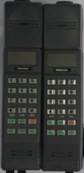 Nokia and Mobira Cityman 1320, side by side Nokia and Mobira Cityman 1320, side by side