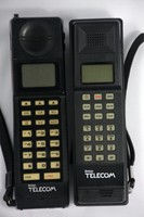 Bristh Telecom Ivory and Coral phones, 1980s Bristh Telecom Ivory and Coral phones, 1980s