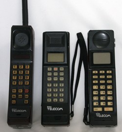 British Telecom phones from the 1980s: Opal(1985), Coral(1988), Ivory(1989)