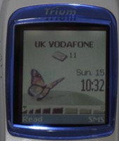Trium Eclipse screen showing the butterly logo Trium Eclipse screen showing the butterly logo